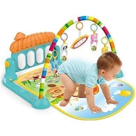 Resim Tommybaby Adil Oyuncak Oyun Halısı Sevimli Piyanolu Sesli Işıklı Aynalı Oyun Halısı Bebek Yenidoğan 60 X 75 