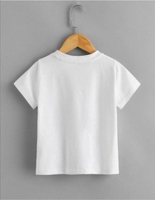 Resim Kuromi Baskı Detaylı Kısa Kollu %100 Pamuklu Beyaz Kız Çocuk T-shirt Beyaz 