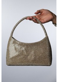 Resim Roxane Altın Taşlı Kadın Abiye Çanta Altın 