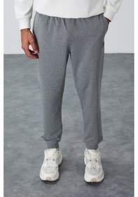 Resim Tommy Life Gri Melanj Klasik Cepli Standart Kalıp Manşetli Erkek Eşofman Alt - 84652 GB MELANJ 