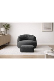 Resim PATARA HOME Mila Modell Puff & Armut Koltuk 2'li Relax Koltuk 