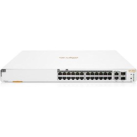 Resim Genel Markalar ARUBA 24-PORT 1960-24G JL807A GIGABIT 2-SFP YÖNETİLEBİLİR 370W FULL POE SWITCH 
