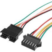 Resim Sanec 2,5mm Jst Sm 6pin Siyah Seyyar Kablolu Konnektör Dişi Erkek Takım 20CM+20CM - 0,50MM 