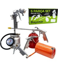 Resim Daystar 1533450102 Havalı Alet ve Aksesuar Seti 5 Parça 