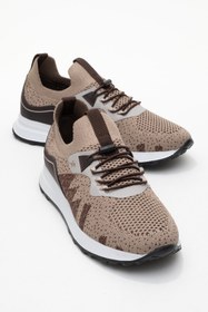 Resim Dericlub Kadın Trikolu Aksesuar Bağcıklı Comfort Sneaker Cr 2486 Vizon 