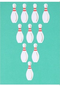 Resim Meri Meri - Bowling Tebrik Kartı 