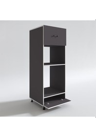 Resim Kenzlife fırın dolabı halide gri 162*60*56 mutfak kapaklı ayaklı banyo kiler ofis 