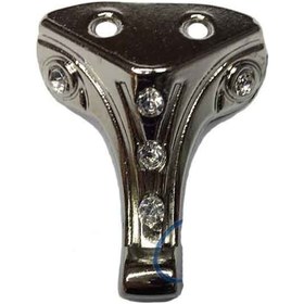 Resim Moda Taşlı Ahşap Sandık Ayağı, Kutu Ayak 3,5 Cm - Nikel, 50 Adet 