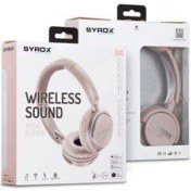 Resim Syrox Turuncu Pembe S16 Kablosuz Hafıza Kartlı Bluetooth Kulak Üstü Kulaklık 2 Yıl 5.0 