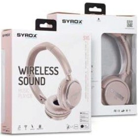 Resim Syrox Turuncu Pembe S16 Kablosuz Hafıza Kartlı Bluetooth Kulak Üstü Kulaklık 2 Yıl 5.0 