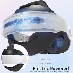 Resim Meta Quest 3 ile Uyumlu Elektrik Kontrol Kafa Kayışı Ayarlanabilir Rahat Yükseltilmiş Elit Kayışlı Kulaklık Değiştirme Oculus Quest 3 Basınçsız Kafa Kayışı 