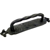 Resim Antika Tarz Dekoratif Pirinç Burgulu Çekme Kol - 205X33 Mm, Oksit 