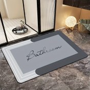 Resim Hızlı Kuruyan Banyo Zemin Matı - Kaymaz, Emici, Dikdörtgen Diyatomit Matı Mutfak ve Banyo Girişleri İçin, Yumuşak ve Dayanıklı Polyester, Makinede Yıkanabilir, Banyo Matı 