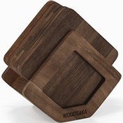 Resim WOODSAKA Standlı Bardak Altlığı - 8 Adet Altlık 