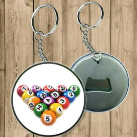 Resim Özcan Tasarım Bilardo Topu Anahtarlık - Açacaklı Anahtarlık 