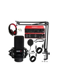 Resim Midex Functional Paket-1 Stüdyo Ekipmanları Mikrofon 4 Çıkış Ses Kartı Full Set 