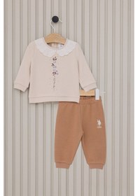 Resim U.s. Polo Assn Kız Bebek Krem Takım 5274-45910 Krem 