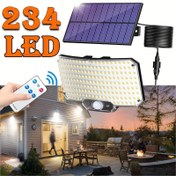 Resim 1 adet Süper Parlak 234 LED Güneş Işıkları, Ticari Sokak ve Alan Aydınlatma Lambası, Kızılötesi Sensörlü Sokak Lambası, Modern Dekoratif Duvar Lambası, Çoklu Anahtar Modları, Uzaktan Kumanda ile, Avlu, Balkon, Bahçe, Garaj, Sokak için Uygun 