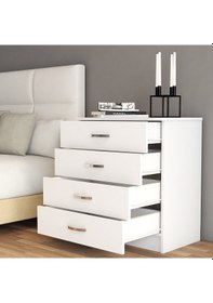 Resim Şifonyer 4 Çekmeceli Beyaz - Sfy0101 