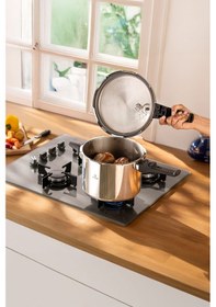 Resim Emsan Fast Cooker Çift Emniyetli Düdüklü Tencere 6 Lt Siyah 