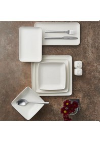 Resim Güral Kansas 61 Parça 12 Kişilik Yemek Takımı Gümüş File 30 4858621 