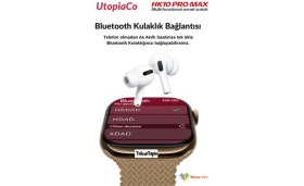 Resim Watch 10 Series Hk 10 Pro Max Akıllı Saat Amoled Gsensor Yapay Zeka Destekli Kulaklık Eşleştirme Çağrı Yanıtlama Dil Çeviri Desteği Galeri Kitap Okuma Oyun Oynama Tüm Telefon Modelleriyle Uyumlu 