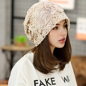 Resim Kadınlar İçin Pembe Fiyonk Detaylı Dantel Kenarlı Beanie - Esnek, Yumuşak ve Hafif Kışlık Şapka, Rahat ve Şık Baş Aksesuarı 