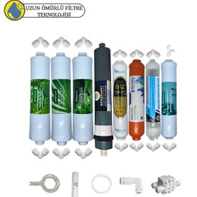 Resim Pemax Water Solutions Puricom Kapalı Kasa Su Arıtma cihazlar Sertifikalı 8 li B12Alkali-Detox-Platinium Mebran Mineral 