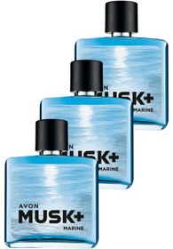 Resim Avon Musk Marine Erkek Parfüm Edt 75 Ml. Üçlü Set 