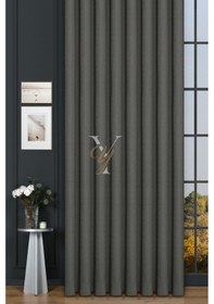 Resim Keten Fon Perde V-4019 Arsenik Çok Renkli 