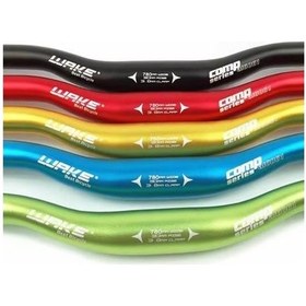 Resim Wake Alüminyum 31.8 780 Mm Riser Mtb Gidon Bisiklet Gidonu Yeşil 