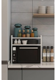 Resim Terzgah Üstü Mikrodalga Fırın Rafı Tezgah Üstü Raf Midi Mini Fırın 