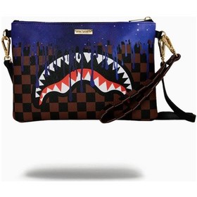Resim Nan Lost In Space Drip Crossover Clutch, Unisex Lüks Deri El Çantası, Sınırlı Sayıda Kahverengi 