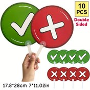 Resim 10 adet Çift Taraflı Sınıf Oylama Paddles - Yeşil/Kırmızı Doğru/Yanlış EVET/HAYIR Eğitici Paddles, Öğretmen, Öğrenci, Teklifler, Sınavlar, Anketler için - Dayanıklı PP Malzeme, Sınıf, Ofis, Ev Eğitimi Öğrenme Malzemeleri, Öğretmenler için Sınıf Süsleri, Eğitici Araçlar, Basit Tasarım, Sağlam İnşaat, Öğretmen Malzemeleri, Kullanımı Kolay Tasarım, Hafif Paddles, Sınav Aksesuarları, Ev Eğitimi Ebeveynleri 
