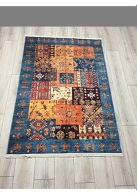 Resim Tuğra Etnik Desenli Alt Kısmı Dokuma Kilim 160x230 