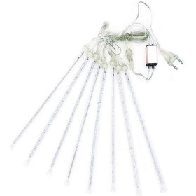 Resim Yuntech01 Ev Bahçe Dekorasyonu İçin Renkli Led Yağmur Gökyüzü Işıkları - Dış Mekan Su Geçirmez 50cm 8'li Set, Işıklandırma Projeleri Ve Noel Dekoru Renk 