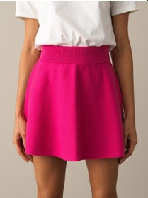 Resim Fuşya Regular Fit Triko Etek 23kb00850857-32 Fuşya 