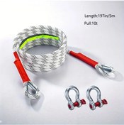 Resim Oldfriend Off Road Suv Çekme Halatı 10t 19685inch Yansıtıcılı Dayanıklı Kurtarma Halatı 