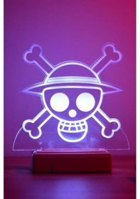 Resim One Piece Luffy Flag 16 Renkli Gece Lambası 