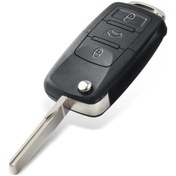 Resim Volkswagen Vw Jetta Golf Passat B5 B6 Beetle Polo Bora Caddy Mk5 Skoda 3 Düğmeli Uzaktan Kumandalı Araba Anahtarı 0517 