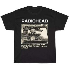 Resim Radiohead Unisex Siyah T-shirt Siyah 