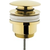 Resim VitrA Yuvarlak Lavabo Süzgeci Universal Basmalı Altın A4514923 