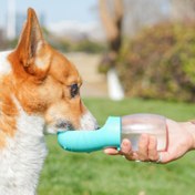 Resim Seyahat için taşınabilir su şişesi, dış mekan kullanımı için uygun, köpekler, kediler ve özellikle teddy ırkları için ideal, pil gerektirmez. 