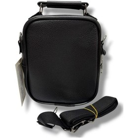 Resim Çakins Polo 870-26 Baskı Deri Küçük Boy Kasalı El Ve Omuz Askılı Erkek Çanta Siyah 
