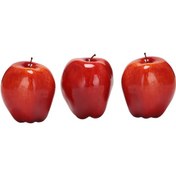 Resim Xiaaokeji Mutfak Ev Dekorasyonu İçin 12 Adet Yapay Elma Kırmızı Lezzetli Meyve 