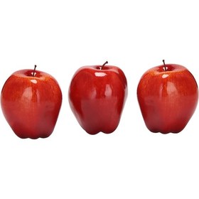 Resim Xiaaokeji Mutfak Ev Dekorasyonu İçin 12 Adet Yapay Elma Kırmızı Lezzetli Meyve 