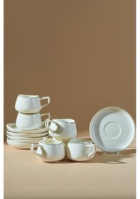 Resim Karaca Streamline Hole 6 Kişilik Kahve Fincan Takımı 80 ml 