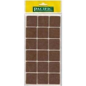 Resim 18'li Yapışkanlı Keçe Sandalye, Masa, Koltuk Altı Parke Koruma Keçesi, Kare, 3,5 cm x 3,5 cm 