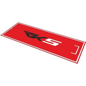 Resim Rks Uyumlu Kırmızı Desenli 80 X 220 Cm Kaydırmaz Motosiklet Halısı 