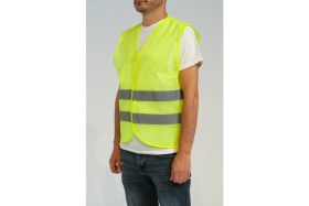 Resim Reflektörlü Yelek Işçi Ikaz Yeleği 10 Adet Sarı Renk 